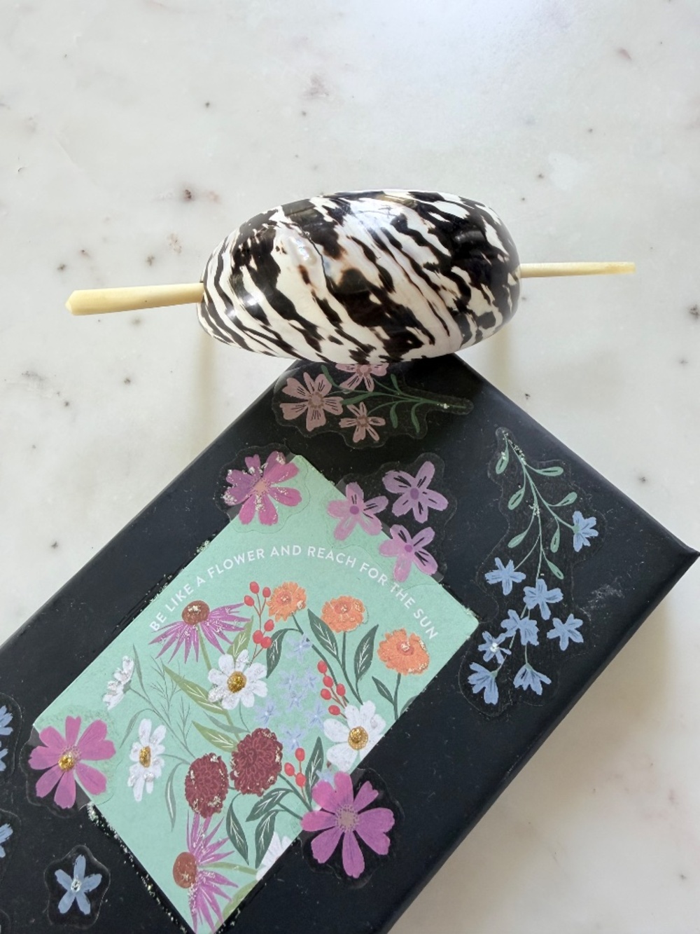 French Buffalo Horn Chic Hair Pin, Ponytail Maker, Barrette - Picture 3 of 15